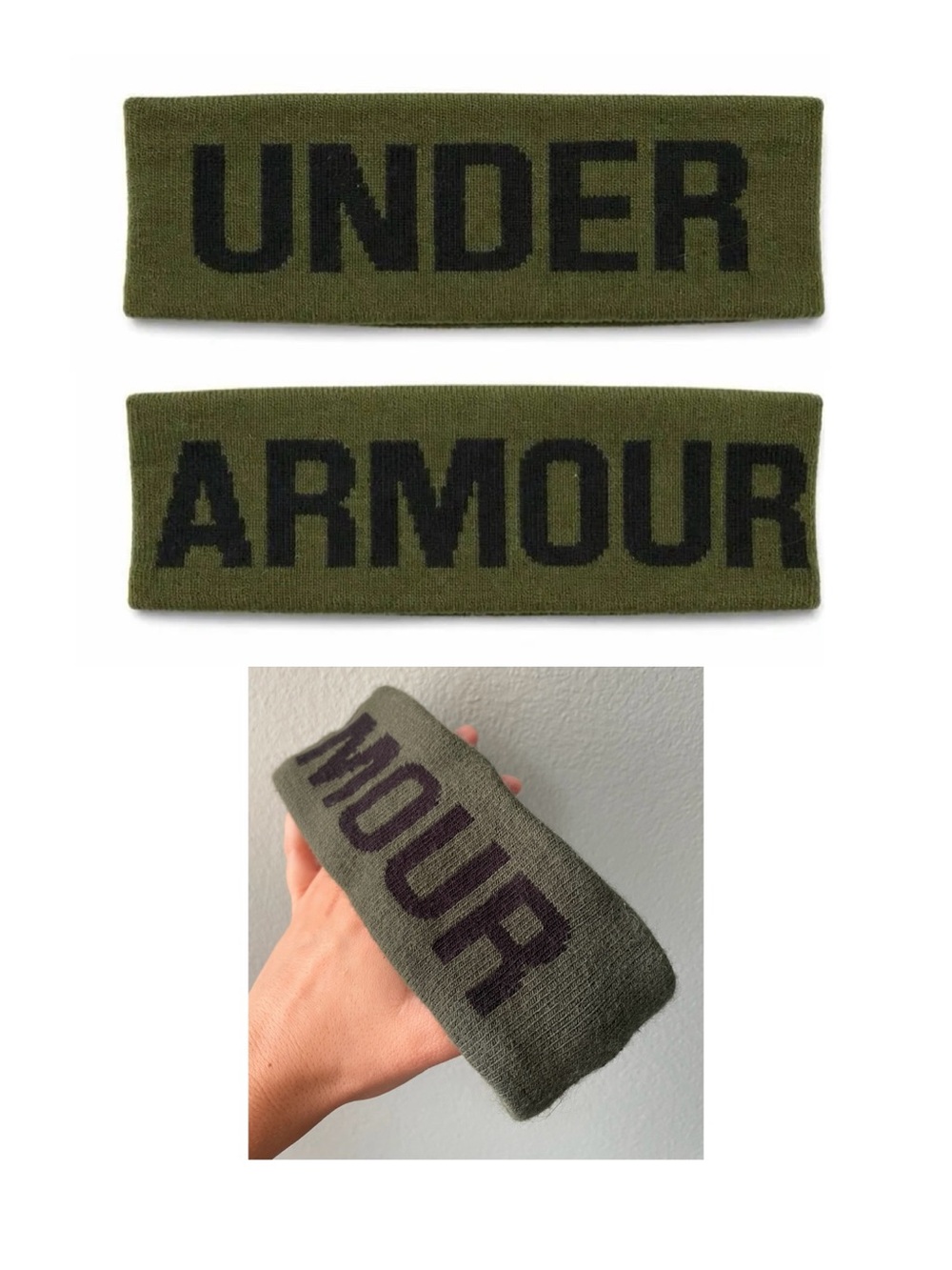 🌻5/$15🌻 Under Armour | Olive Green Knitted Fleece Ear Warmer Headband